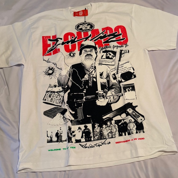 *Rare* Evil Vice Red Tag Exclusive “ El Chapo” Tee size XXL - Picture 1 of 6